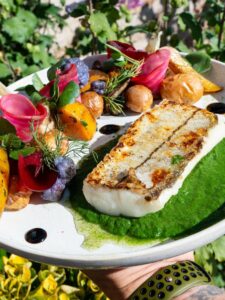 l'Auberge du Tabagnon - Poisson et fleurs